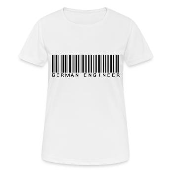Ingénieur allemand - T-shirt respirant Femme - blanc - Devant - AI Model Female 172 dark (172cm)
