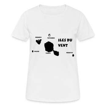 Polynesie Francaise - T-shirt respirant Femme - blanc - Devant - AI Model Female 172 dark (172cm)