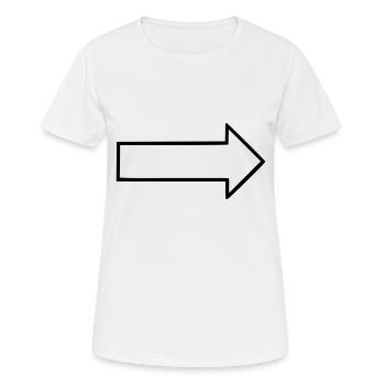 Pfeil - Frauen T-Shirt atmungsaktiv - Weiß - Vorne - AI Model Female 172 dark (172cm)