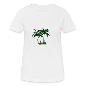 palms - Frauen T-Shirt atmungsaktiv - Weiß - Vorne - AI Model Female 172 dark (172cm)