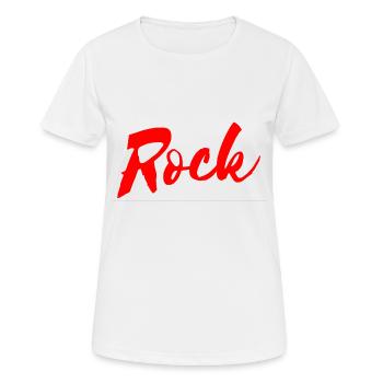 Rock - Frauen T-Shirt atmungsaktiv - Weiß - Vorne - AI Model Female 172 dark (172cm)