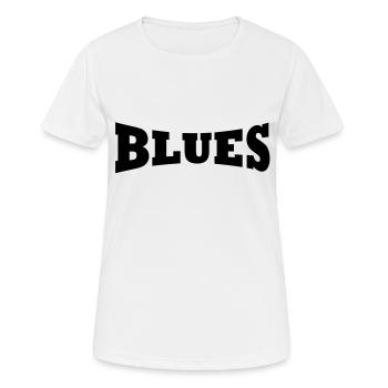 Logo Blues - T-shirt respirant Femme - blanc - Devant - AI Model Female 172 dark (172cm)