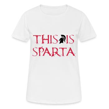 This is Sparta - T-shirt respirant Femme - blanc - Devant - AI Model Female 172 dark (172cm)
