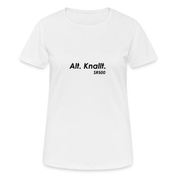 Vieux claque SR500 noir - T-shirt respirant Femme - blanc - Devant - AI Model Female 172 dark (172cm)