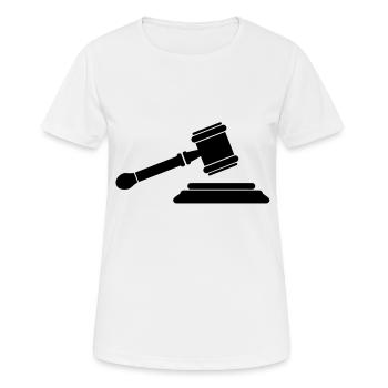 richter__hammer__f1 - Frauen T-Shirt atmungsaktiv - Weiß - Vorne - AI Model Female 172 dark (172cm)