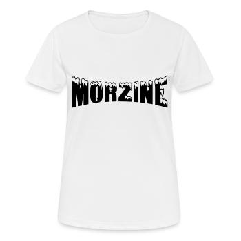 Morzine station de ski (neige) - T-shirt respirant Femme - blanc - Devant - AI Model Female 172 dark (172cm)