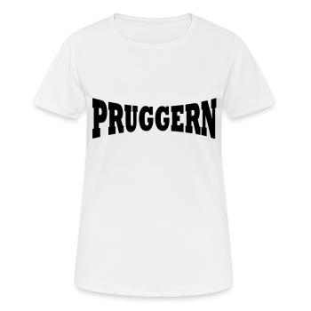 Pruggern station lettrage - T-shirt respirant Femme - blanc - Devant - AI Model Female 172 dark (172cm)