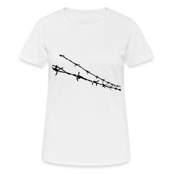 Stacheldraht - Frauen T-Shirt atmungsaktiv - Weiß - Vorne - AI Model Female 172 dark (172cm)