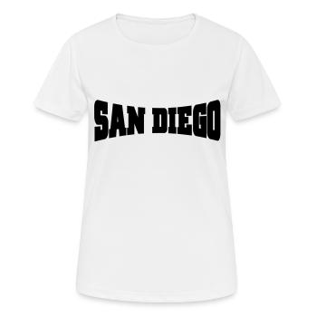 San Diego - Women's Breathable T-Shirt - white - Front - AI Model Female 172 dark (172cm)