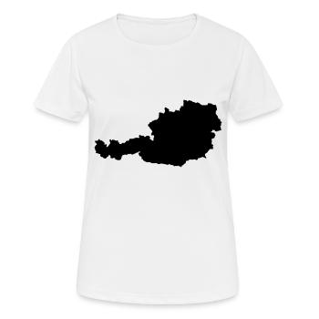 Austria Map - Women's Breathable T-Shirt - white - Front - AI Model Female 172 dark (172cm)