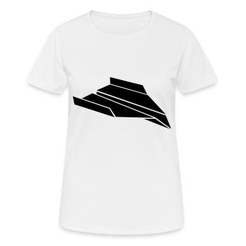 plane - Women's Breathable T-Shirt - white - Front - AI Model Female 172 dark (172cm)