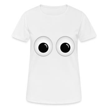 Googly eyes - Women's Breathable T-Shirt - white - Front - AI Model Female 172 dark (172cm)