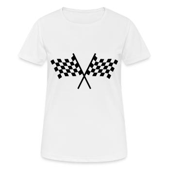 Racing flags - T-shirt respirant Femme - blanc - Devant - AI Model Female 172 dark (172cm)