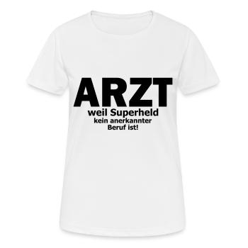 arzt - Frauen T-Shirt atmungsaktiv - Weiß - Vorne - AI Model Female 172 dark (172cm)