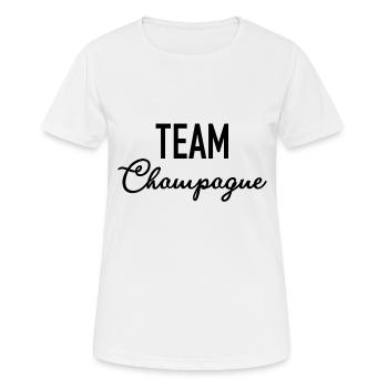 Team - - Sparkling wine - Alcohol - Women's Breathable T-Shirt - white - Front - AI Model Female 172 dark (172cm)