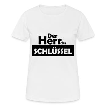 der herr der schlüssel - Frauen T-Shirt atmungsaktiv - Weiß - Vorne - AI Model Female 172 dark (172cm)