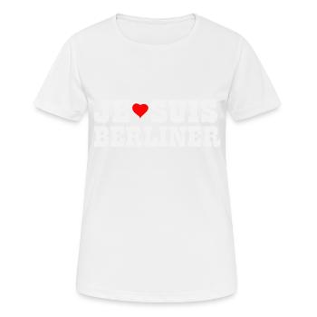Berlin - Je Suis Berliner - T-shirt respirant Femme - blanc - Devant - AI Model Female 172 dark (172cm)