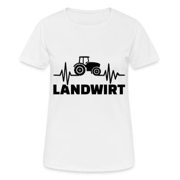 Landwirt - Frauen T-Shirt atmungsaktiv - Weiß - Vorne - AI Model Female 172 dark (172cm)