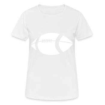 Football rugby - T-shirt respirant Femme - blanc - Devant - AI Model Female 172 dark (172cm)