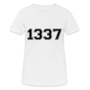 1337 Black - Leet Speak - Women's Breathable T-Shirt - white - Front - AI Model Female 172 dark (172cm)