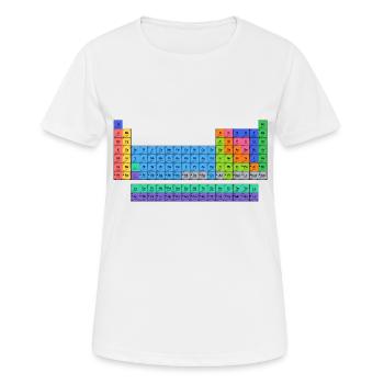 Colored periodic table - Women's Breathable T-Shirt - white - Front - AI Model Female 172 dark (172cm)