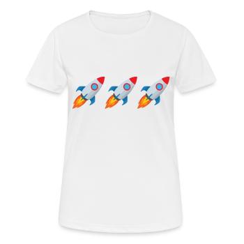 Emoji de fusée - T-shirt respirant Femme - blanc - Devant - AI Model Female 172 dark (172cm)