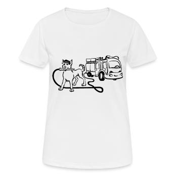 Fire department - Women's Breathable T-Shirt - white - Front - AI Model Female 172 dark (172cm)
