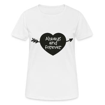 Toujours et pour toujours - T-shirt respirant Femme - blanc - Devant - AI Model Female 172 dark (172cm)