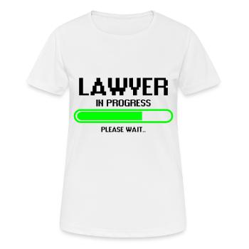 Lawyer in progress Justiz Anwalt Beruf Geschenk - Frauen T-Shirt atmungsaktiv - Weiß - Vorne - AI Model Female 172 dark (172cm)