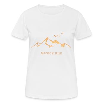 Mountains are calling design - Women's Breathable T-Shirt - white - Front - AI Model Female 172 dark (172cm)
