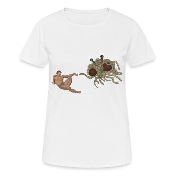 The Creation of Adam - Women's Breathable T-Shirt - white - Front - AI Model Female 172 dark (172cm)