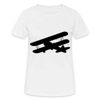 avion - T-shirt respirant Femme - blanc - Devant - AI Model Female 172 dark (172cm)