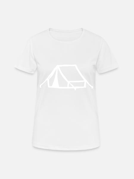 Campeggio Tenda Campeggio - Maglietta da donna traspirante - bianco