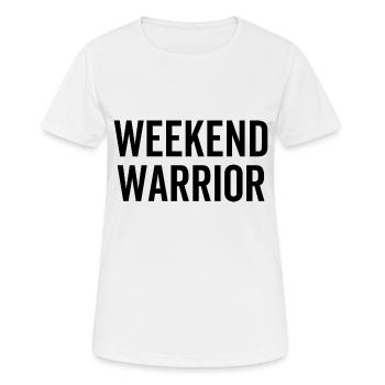 Guerrier du week-end - T-shirt respirant Femme - blanc - Devant - AI Model Female 172 dark (172cm)