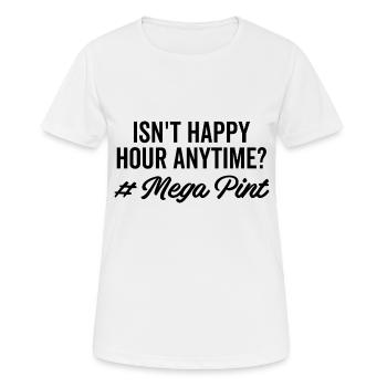Ist nicht Happy Hour Anytime Mega Pint - Frauen T-Shirt atmungsaktiv - Weiß - Vorne - AI Model Female 172 dark (172cm)