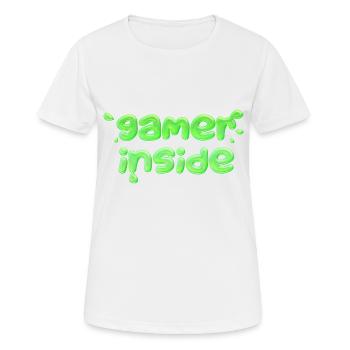 GAMER INSIDE - T-shirt respirant Femme - blanc - Devant - AI Model Female 172 dark (172cm)