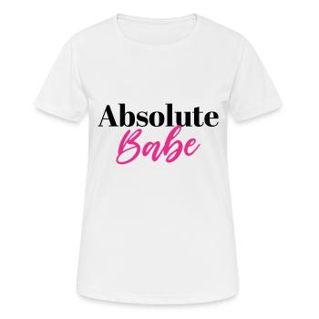 Absolute Babe - T-shirt respirant Femme - blanc - Devant - AI Model Female 172 dark (172cm)