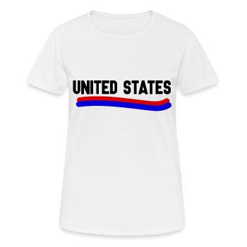 United States - Women's Breathable T-Shirt - white - Front - AI Model Female 172 dark (172cm)