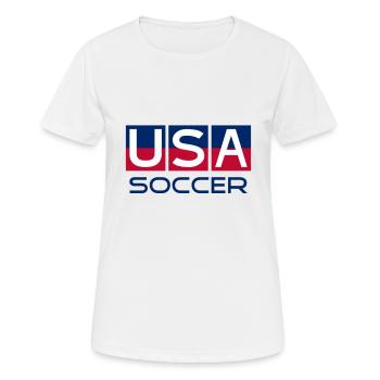 USA Soccer - National Colors - United States - Women's Breathable T-Shirt - white - Front - AI Model Female 172 dark (172cm)