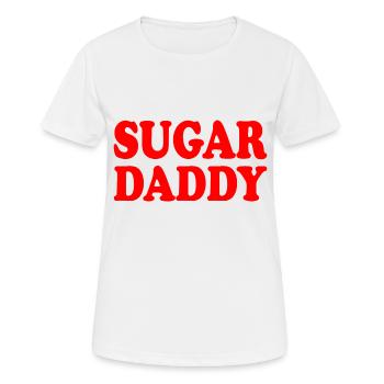 Sugar daddy - T-shirt respirant Femme - blanc - Devant - AI Model Female 172 dark (172cm)