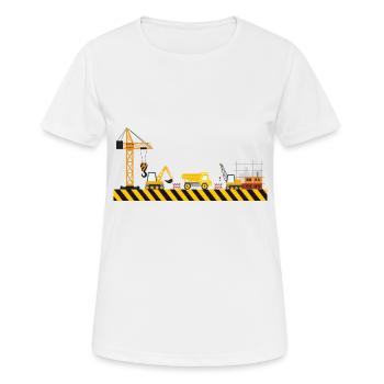 travaux construction jouet enfant - T-shirt respirant Femme - blanc - Devant - AI Model Female 172 dark (172cm)