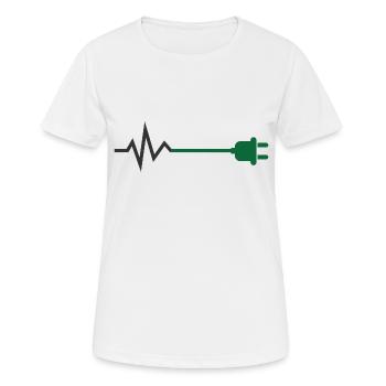 Electric shock - Women's Breathable T-Shirt - white - Front - AI Model Female 172 dark (172cm)