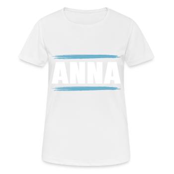 Anna - Frauen T-Shirt atmungsaktiv - Weiß - Vorne - AI Model Female 172 dark (172cm)