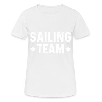 Équipe de voile - T-shirt respirant Femme - blanc - Devant - AI Model Female 172 dark (172cm)