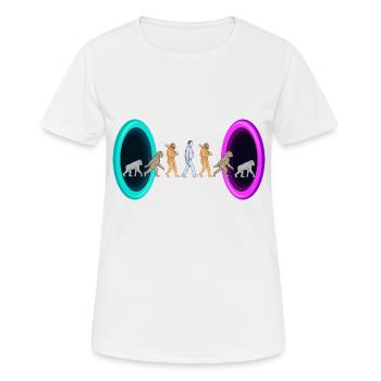 Evolution through portals - Women's Breathable T-Shirt - white - Front - AI Model Female 172 dark (172cm)