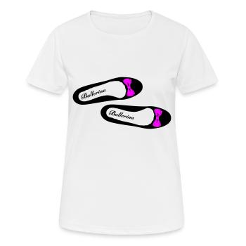 Ballerina 2 - Frauen T-Shirt atmungsaktiv - Weiß - Vorne - AI Model Female 172 dark (172cm)