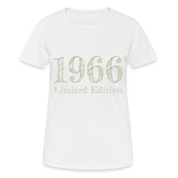 1966 - Frauen T-Shirt atmungsaktiv - Weiß - Vorne - AI Model Female 172 dark (172cm)