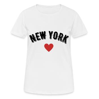 new york - T-shirt respirant Femme - blanc - Devant - AI Model Female 172 dark (172cm)