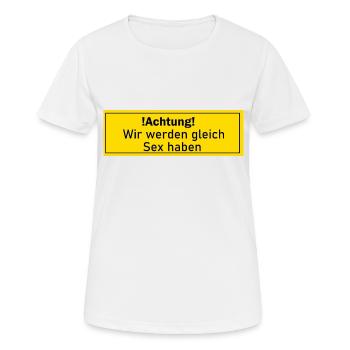 Sex Liebe machen Geschenk Geschenkidee Mann Frau - Frauen T-Shirt atmungsaktiv - Weiß - Vorne - AI Model Female 172 dark (172cm)