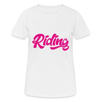 Riding - Riding - Horse - Horses - Slogan - Saying - Women's Breathable T-Shirt - white - Front - AI Model Female 172 dark (172cm)